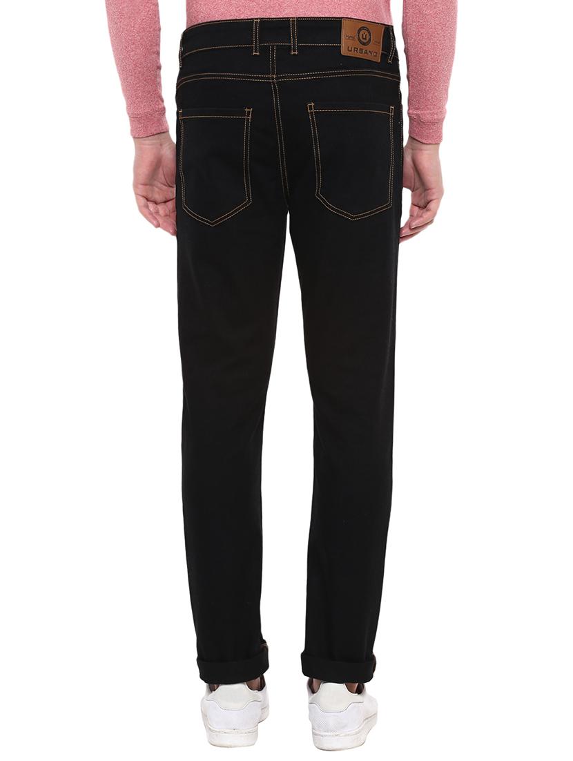 black cotton blend plain jeans - 15862173 - Zoom Image - 3
