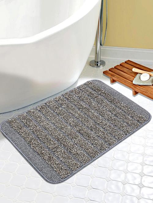 saral home unique quality multi purpose anti slip polyester runner -45x65 cm, grey - 15862218 - Standard Image - 1