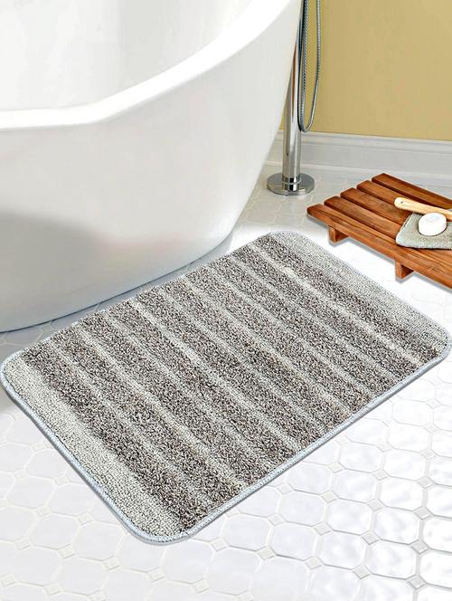 saral home unique quality multi purpose anti slip polyester runner -45x65 cm, grey - 15862220 - Standard Image - 1