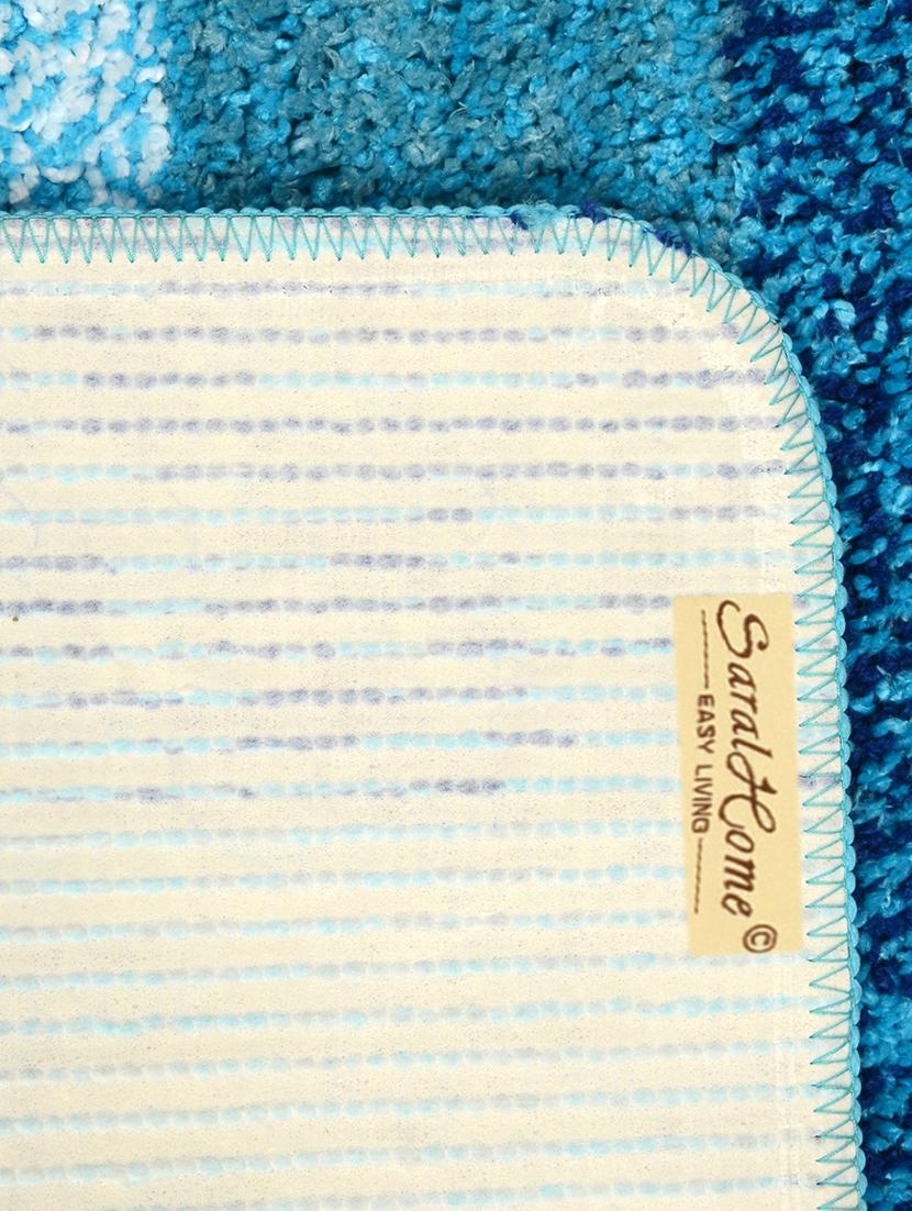 saral home soft microfiber bath mat (turquoise, 50x70cm) - pack of 2 - 15862221 - Zoom Image - 5