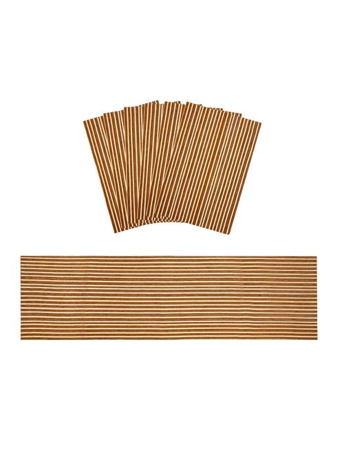 saral home unique quality viscose dining table kitchen placemats, 6 mat -33x45cm, 1 runner 33x120 cm (set of 7) - 15862231 - Standard Image - 1