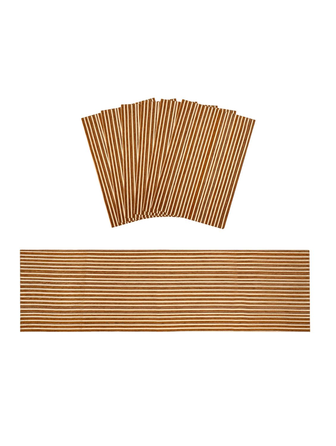 saral home unique quality viscose dining table kitchen placemats, 6 mat -33x45cm, 1 runner 33x120 cm (set of 7) - 15862231 - Zoom Image - 1