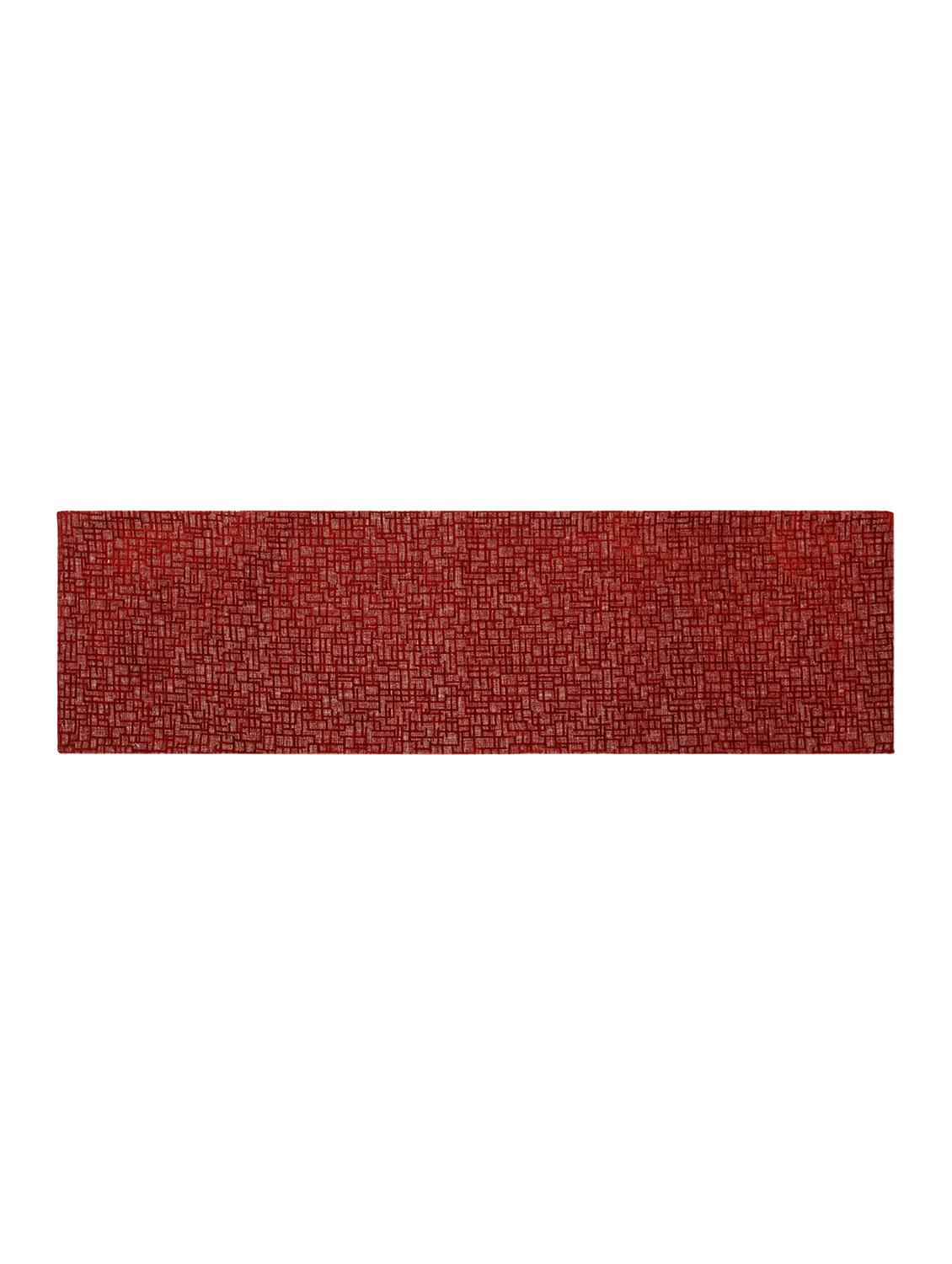 saral home unique quality viscose dining table kitchen placemats, 6 mat -33x45cm, 1 runner 33x120 cm (set of 7), maroon - 15862240 - Zoom Image - 5