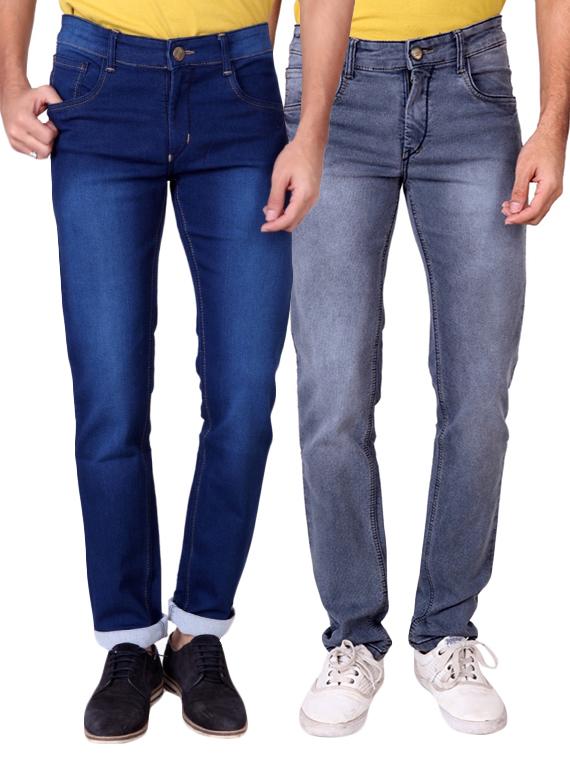 multi colored denim washed jeans - 15863361 - Zoom Image - 1