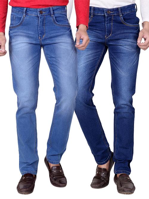 blue denim washed jeans - 15863366 - Standard Image - 1
