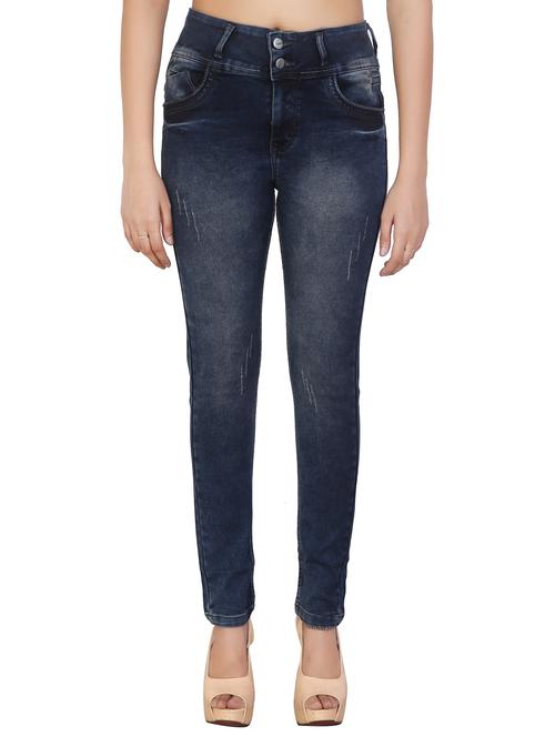 button-up distressed slim fit jeans - 15863666 - Standard Image - 1