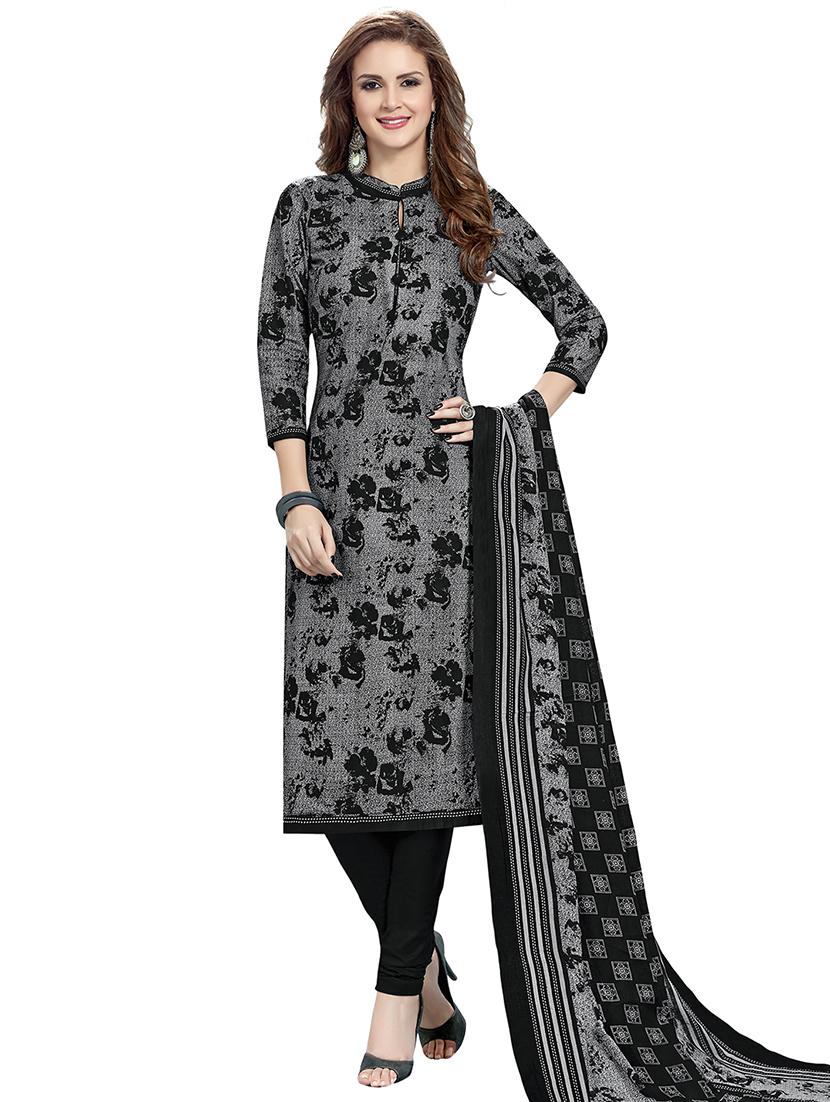 printed unstitched churidaar suit - 15863932 - Zoom Image - 1