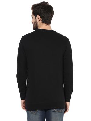 black cotton chest print sweatshirt - 15864235 - Standard Image - 3