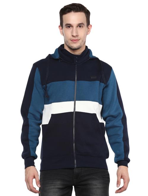 blue cotton hooded sweatshirt - 15864236 - Standard Image - 1