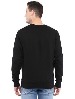 black cotton chest print sweatshirt - 15864238 - Standard Image - 3