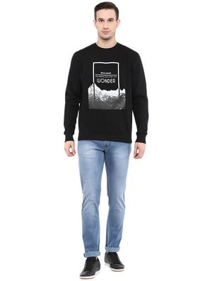 black cotton chest print sweatshirt - 15864238 - Standard Image - 4