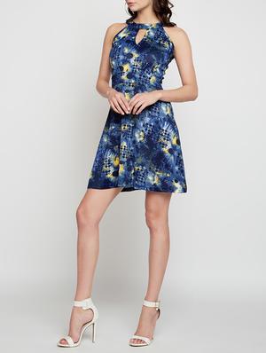 cut out back skater dress - 15864565 - Standard Image - 2