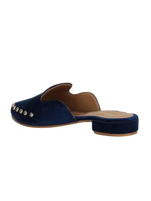 blue slip on mules - 15864640 - Standard Image - 3