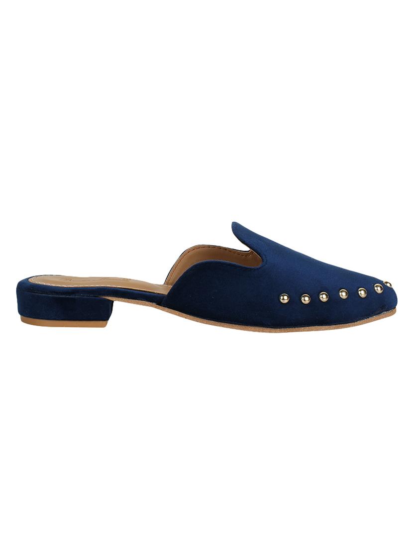 blue slip on mules - 15864640 - Zoom Image - 2
