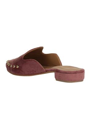 purple slip on mules - 15864641 - Standard Image - 3