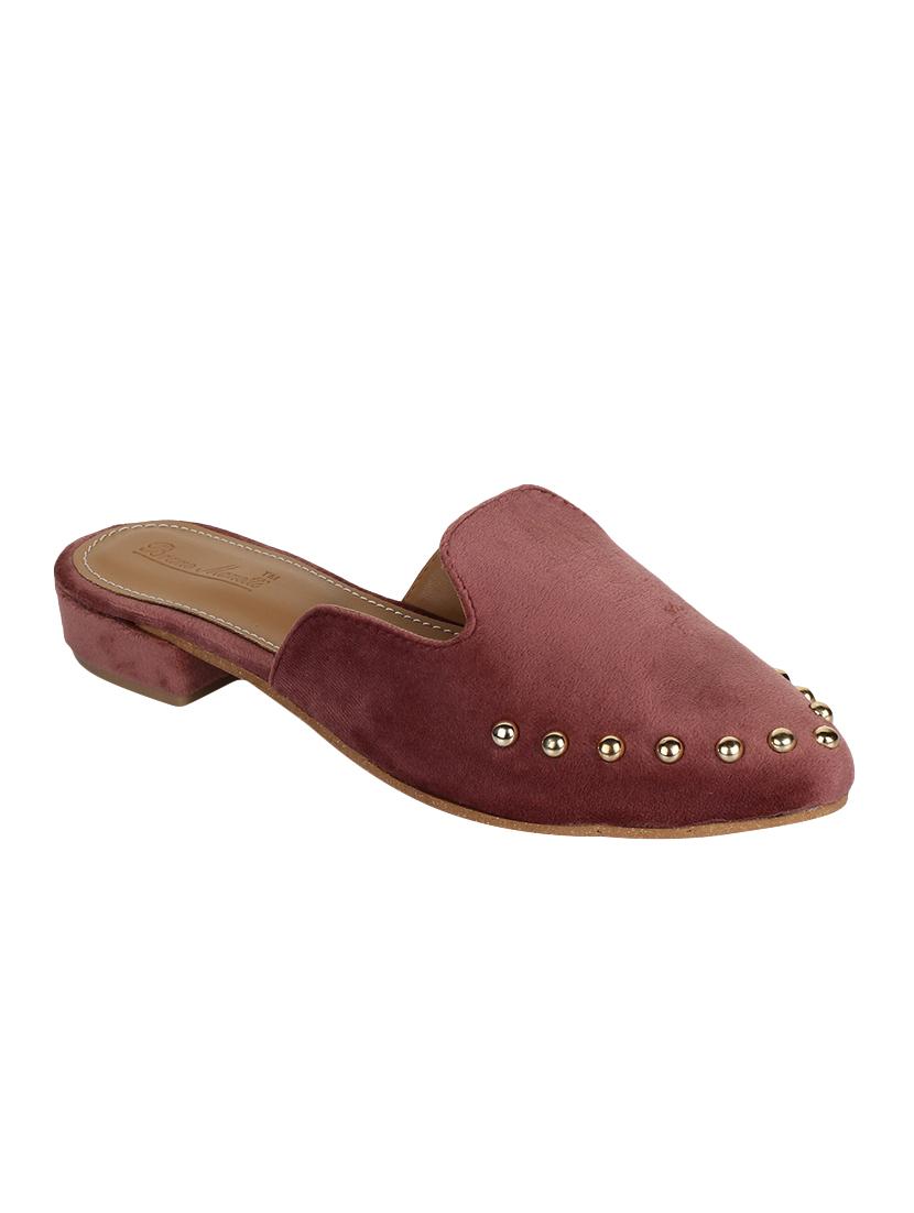 purple slip on mules - 15864641 - Zoom Image - 1