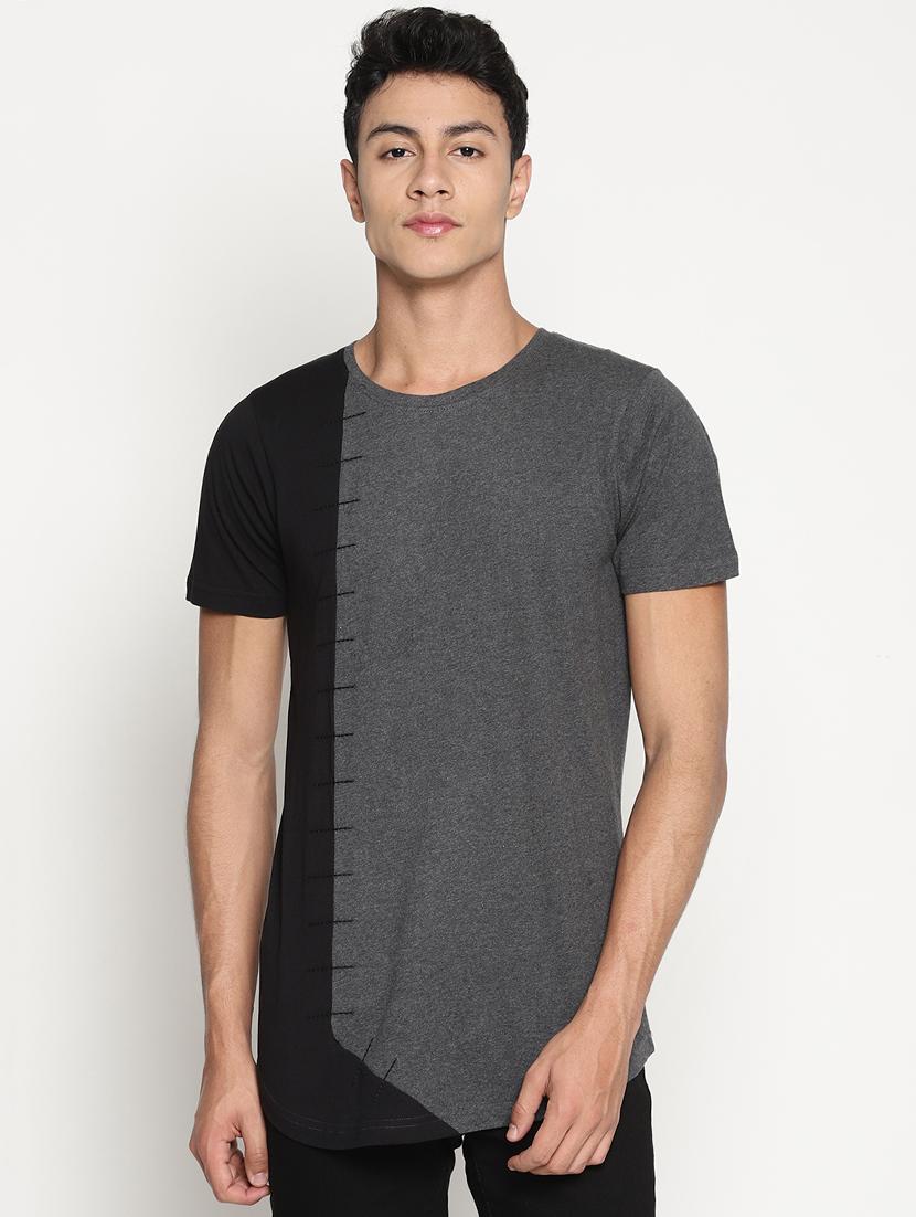 grey cut & sew t-shirt - 15865157 - Zoom Image - 1