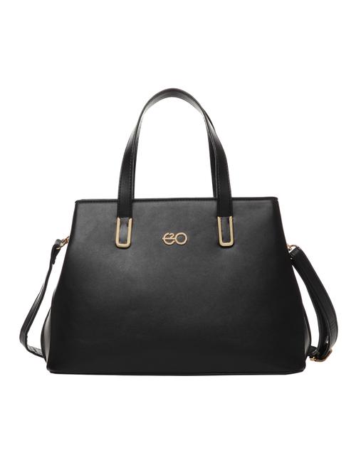 black leatherette (pu) fashion satchel - 15865476 - Very Small Image - 1