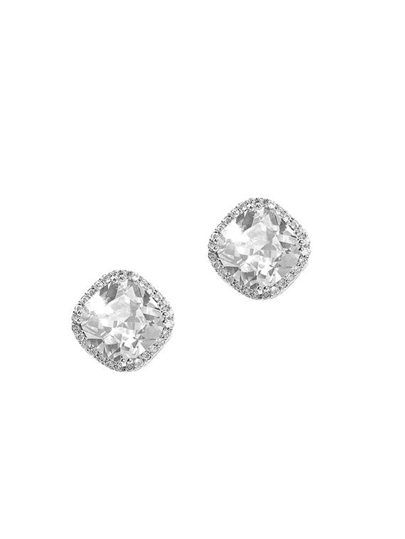 silver metal studs earring - 15865745 - Zoom Image - 1