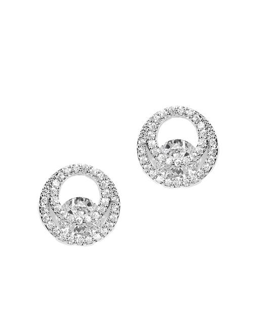 silver metal studs earring - 15865753 - Very Small Image - 1