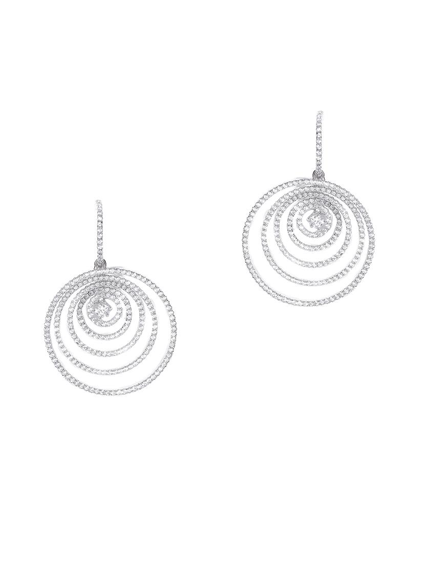 silver brass hoop earring - 15865858 - Zoom Image - 1