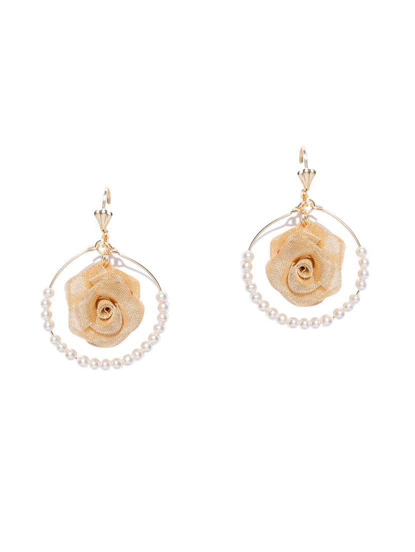 gold brass hoop earring - 15865871 - Zoom Image - 1