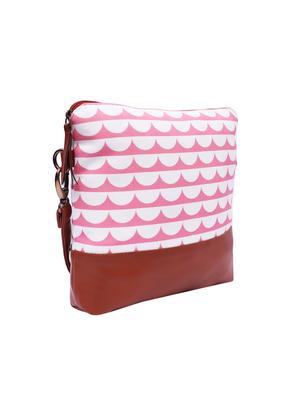 pink canvas printed sling bag - 15866885 - Standard Image - 4