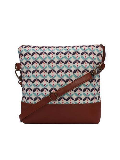 multi colored canvas printed sling bag - 15866890 - Standard Image - 1