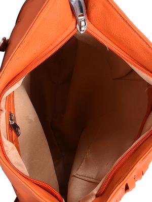 orange leatherette (pu) regular sling bag - 15866899 - Standard Image - 3