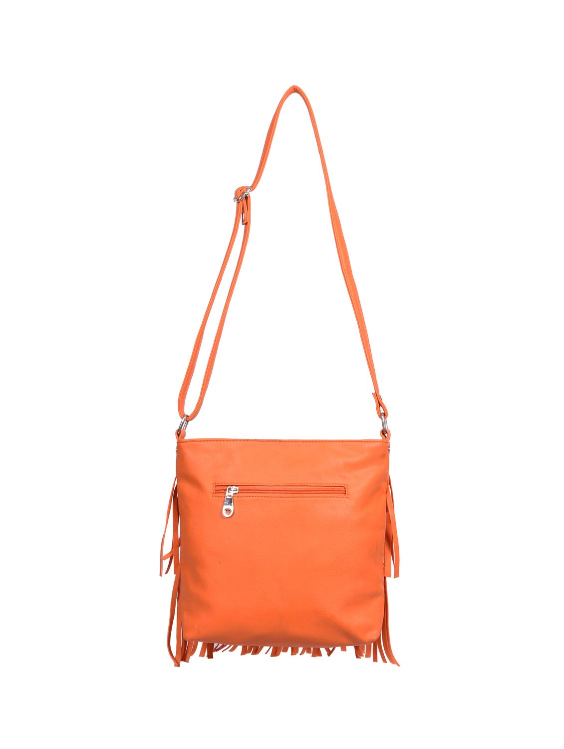orange leatherette (pu) regular sling bag - 15866899 - Zoom Image - 2