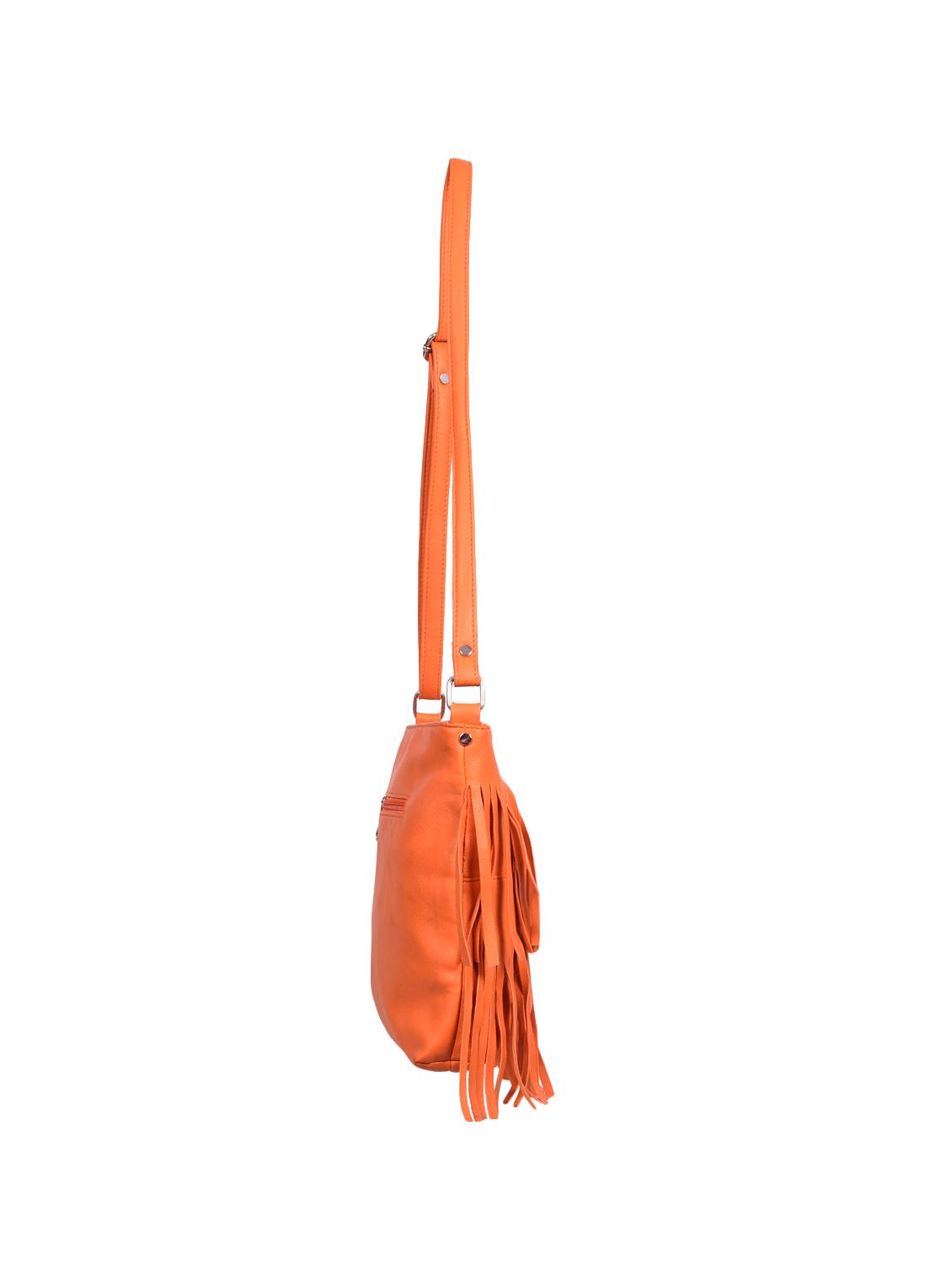 orange leatherette (pu) regular sling bag - 15866899 - Zoom Image - 4