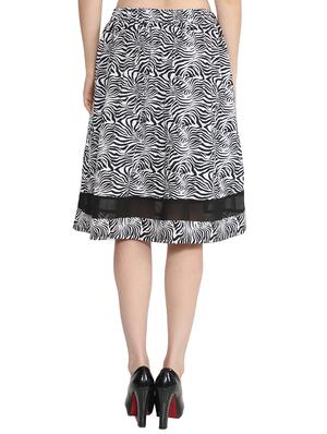 sheer panel bow patch skirt - 15867141 - Standard Image - 3