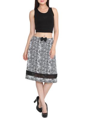 sheer panel bow patch skirt - 15867141 - Standard Image - 4