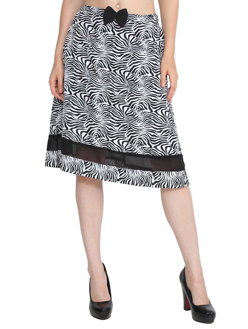 sheer panel bow patch skirt - 15867141 - Zoom Image - 1