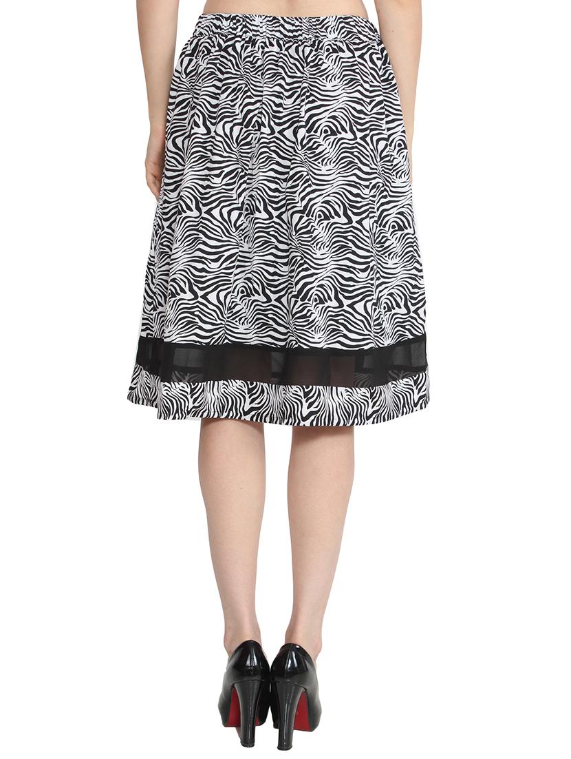 sheer panel bow patch skirt - 15867141 - Zoom Image - 3