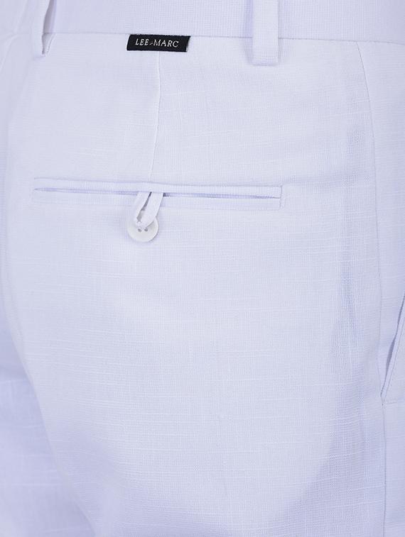 white linen flat front casual trouser - 15867268 - Zoom Image - 5