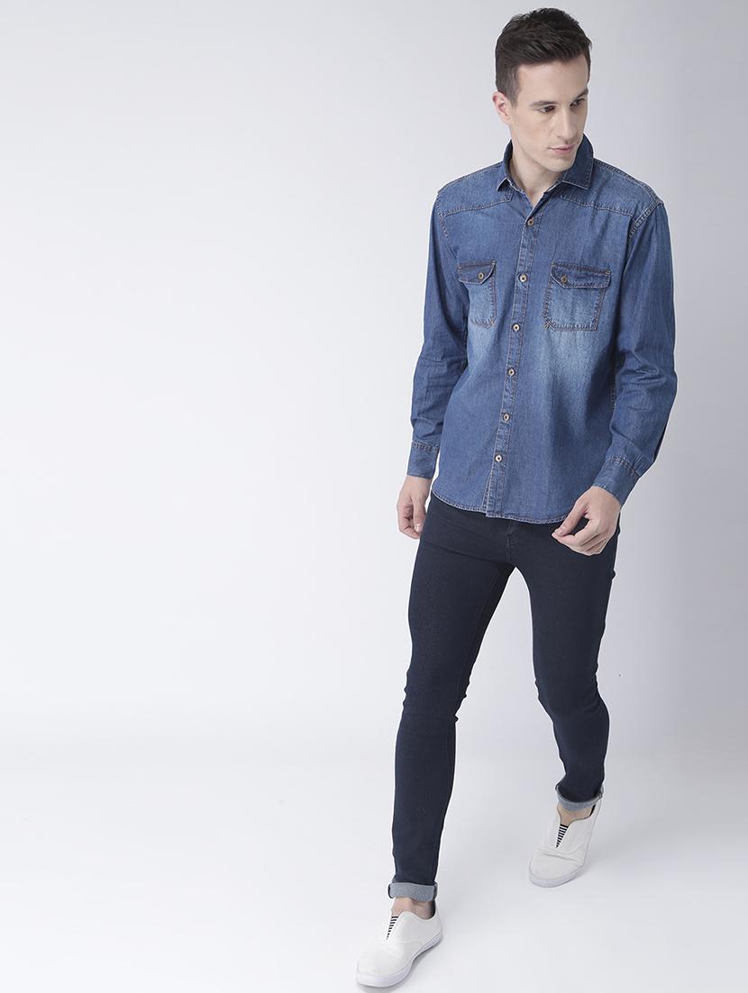 blue denim plain jeans - 15867287 - Zoom Image - 4