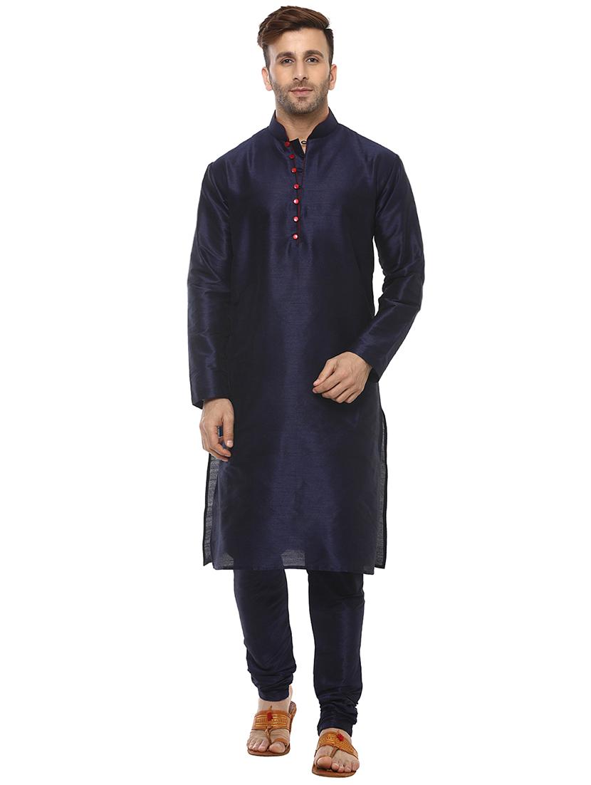 navy blue kurta pyjama set - 15867317 - Zoom Image - 1