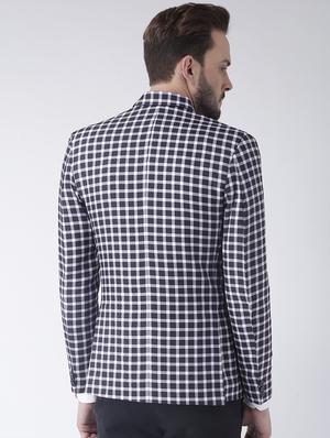 blue polyester single breasted casual blazer - 15867784 - Standard Image - 3