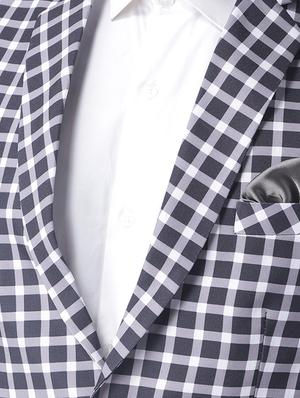 blue polyester single breasted casual blazer - 15867784 - Standard Image - 5