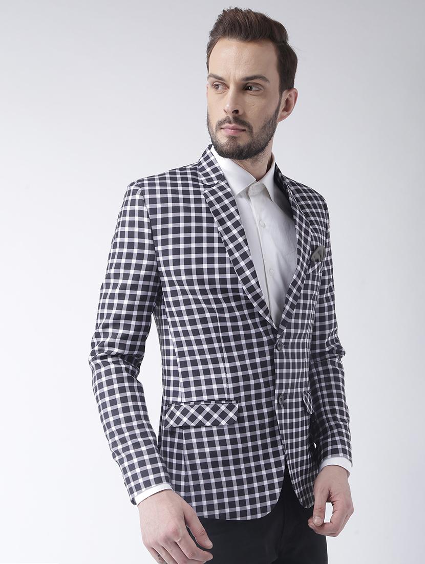 blue polyester single breasted casual blazer - 15867784 - Zoom Image - 2