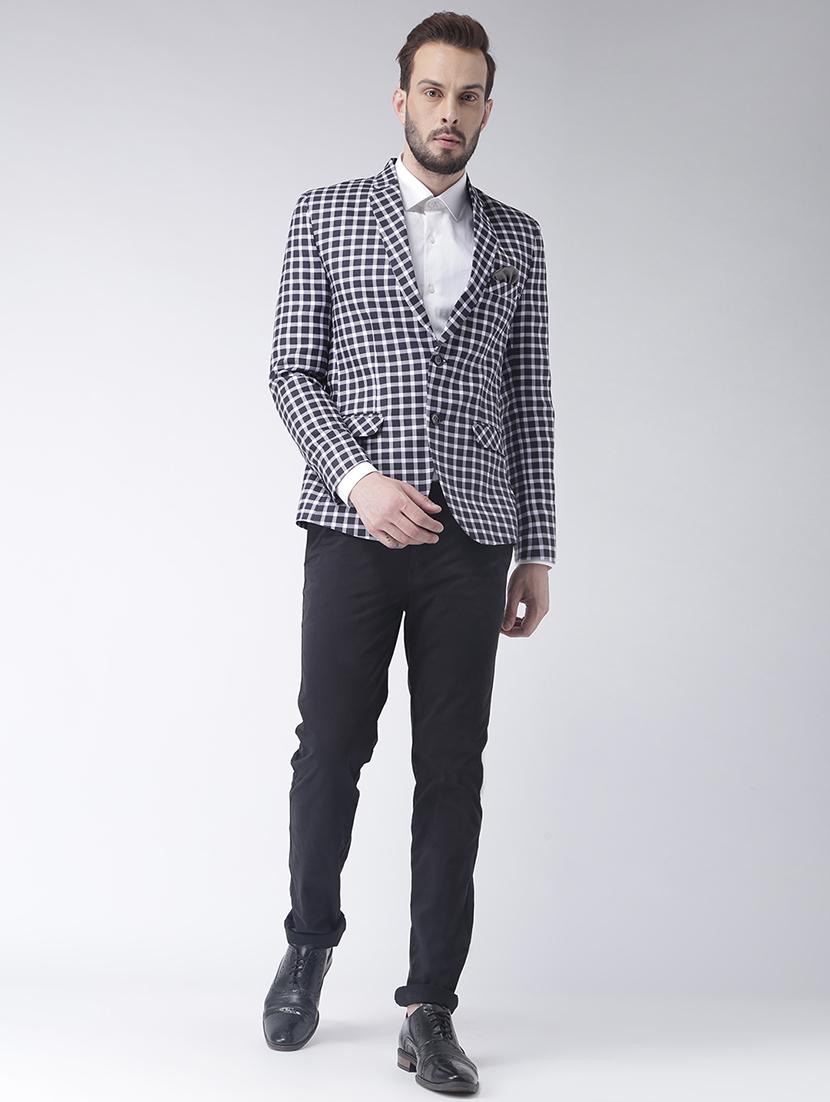 blue polyester single breasted casual blazer - 15867784 - Zoom Image - 4