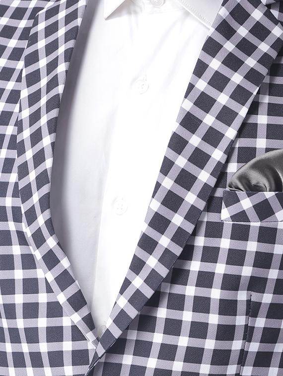blue polyester single breasted casual blazer - 15867784 - Zoom Image - 5