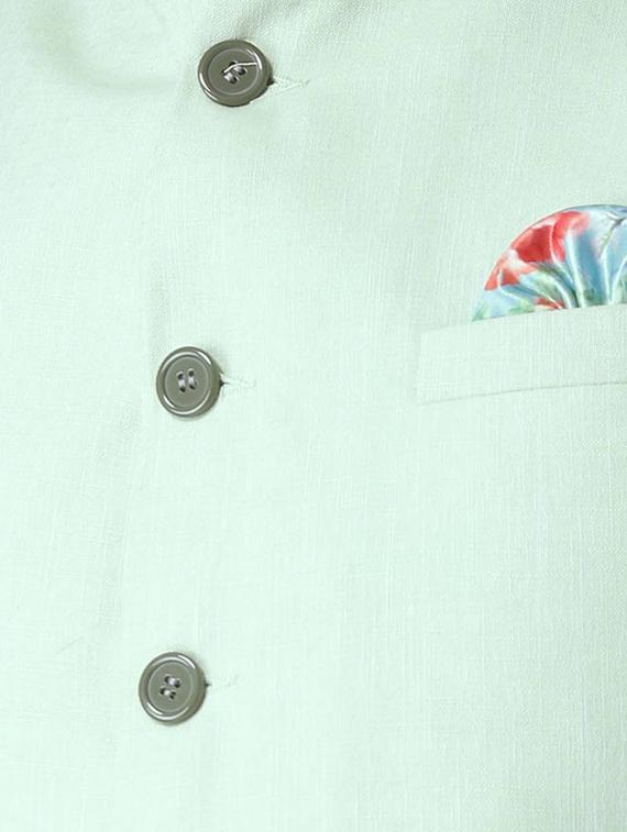 green cotton nehru jacket - 15867792 - Zoom Image - 5