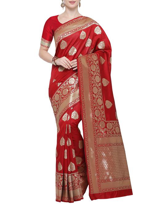 self design kanjivaram saree with blouse - 15867820 - Standard Image - 1