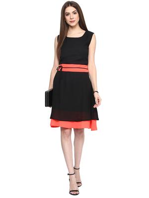 self tie belted layered dress - 15867961 - Standard Image - 4