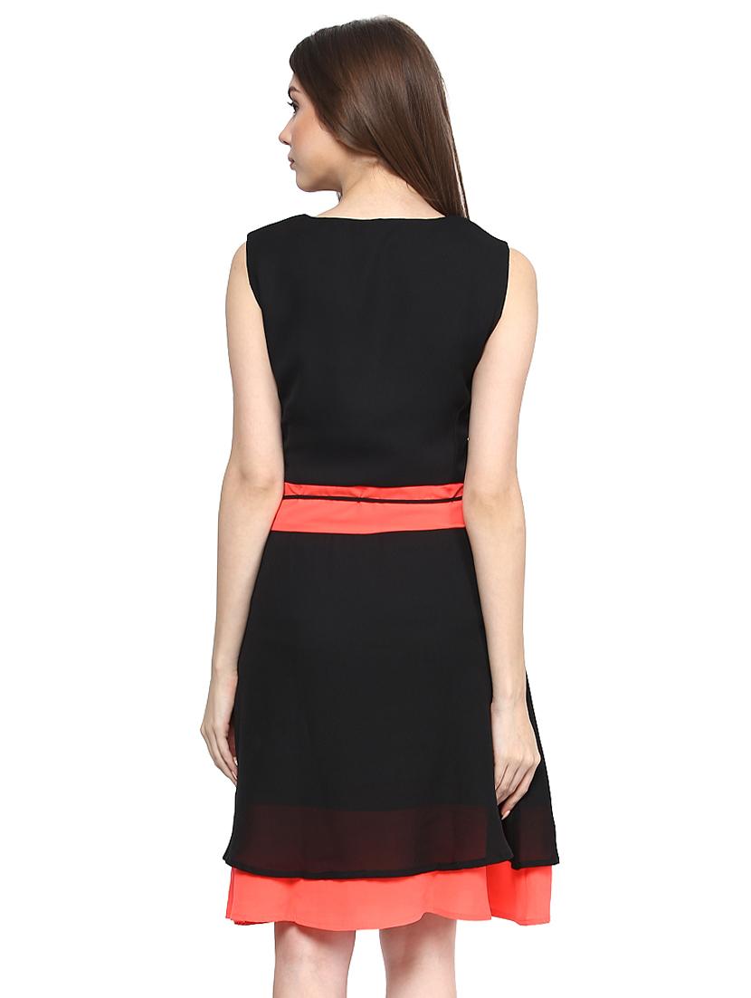 self tie belted layered dress - 15867961 - Zoom Image - 3