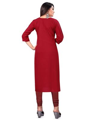 printed straight kurta - 15868075 - Standard Image - 2