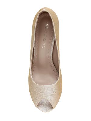 gold slip on pumps - 15868395 - Standard Image - 4