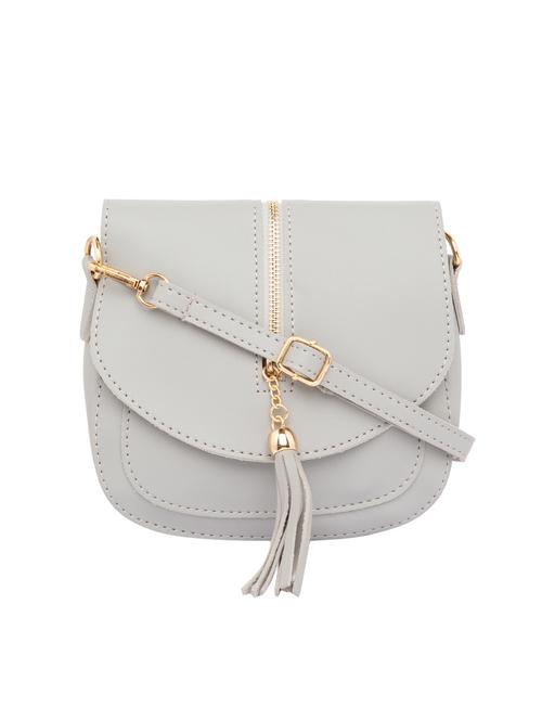 white leatherette (pu) regular sling bag - 15869015 - Standard Image - 1
